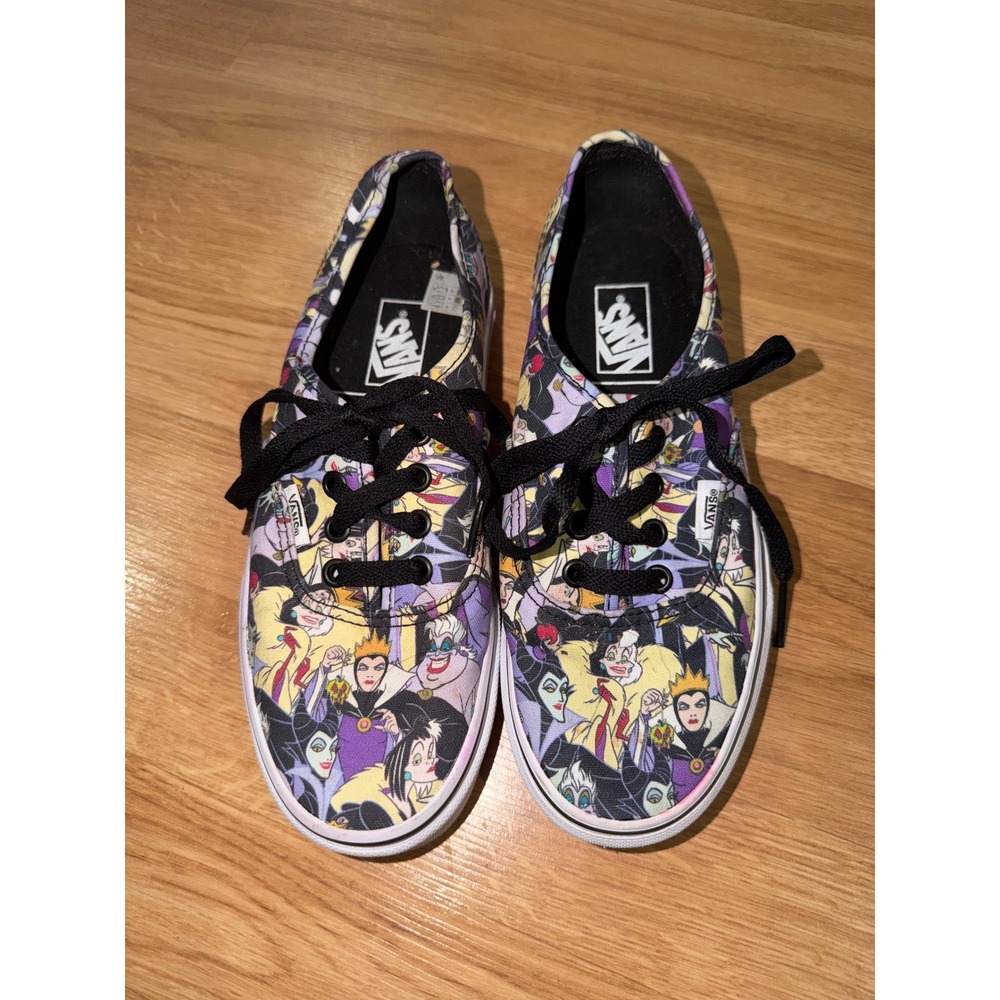 Vans Disney Villains Authentic Sneakers Multi Color Low Top Canvas Shoes